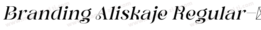 Branding Aliskaje Regular字体转换